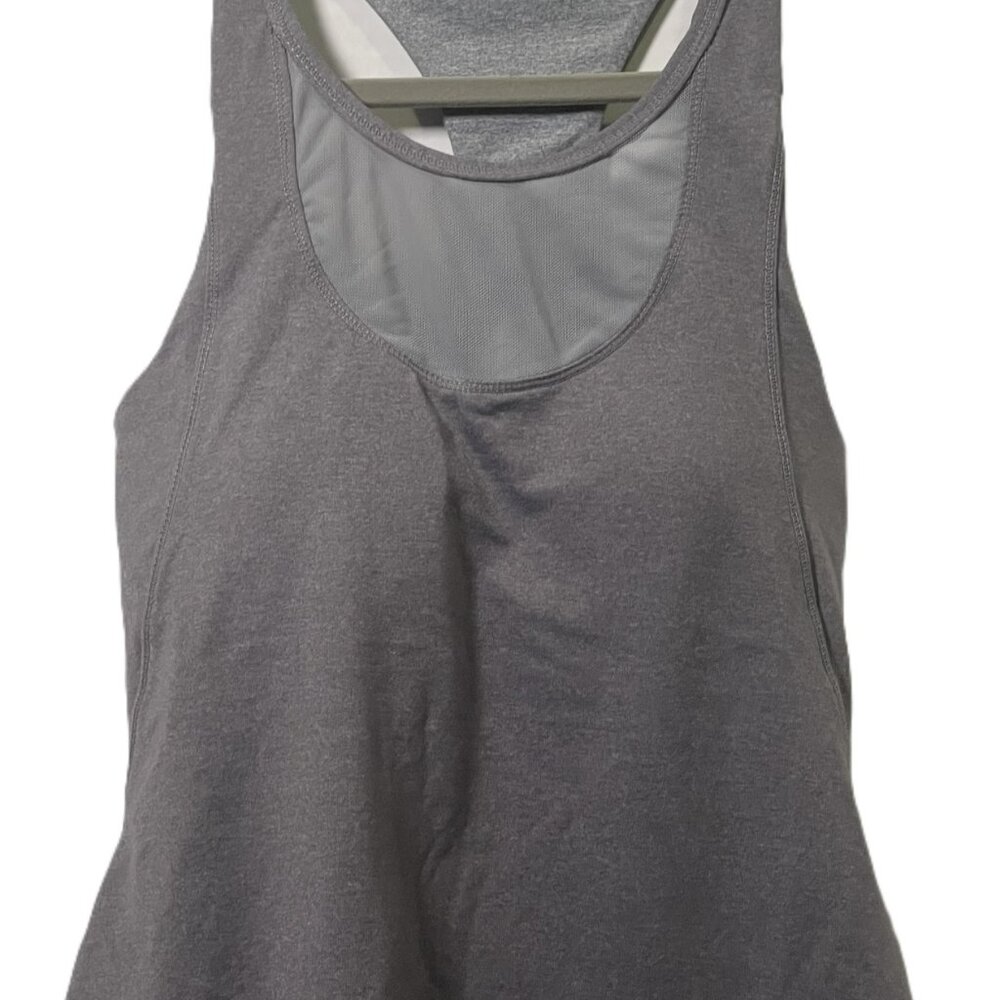 Women's Gray Solid Lightweight Racerback Tank Siz… - image 2